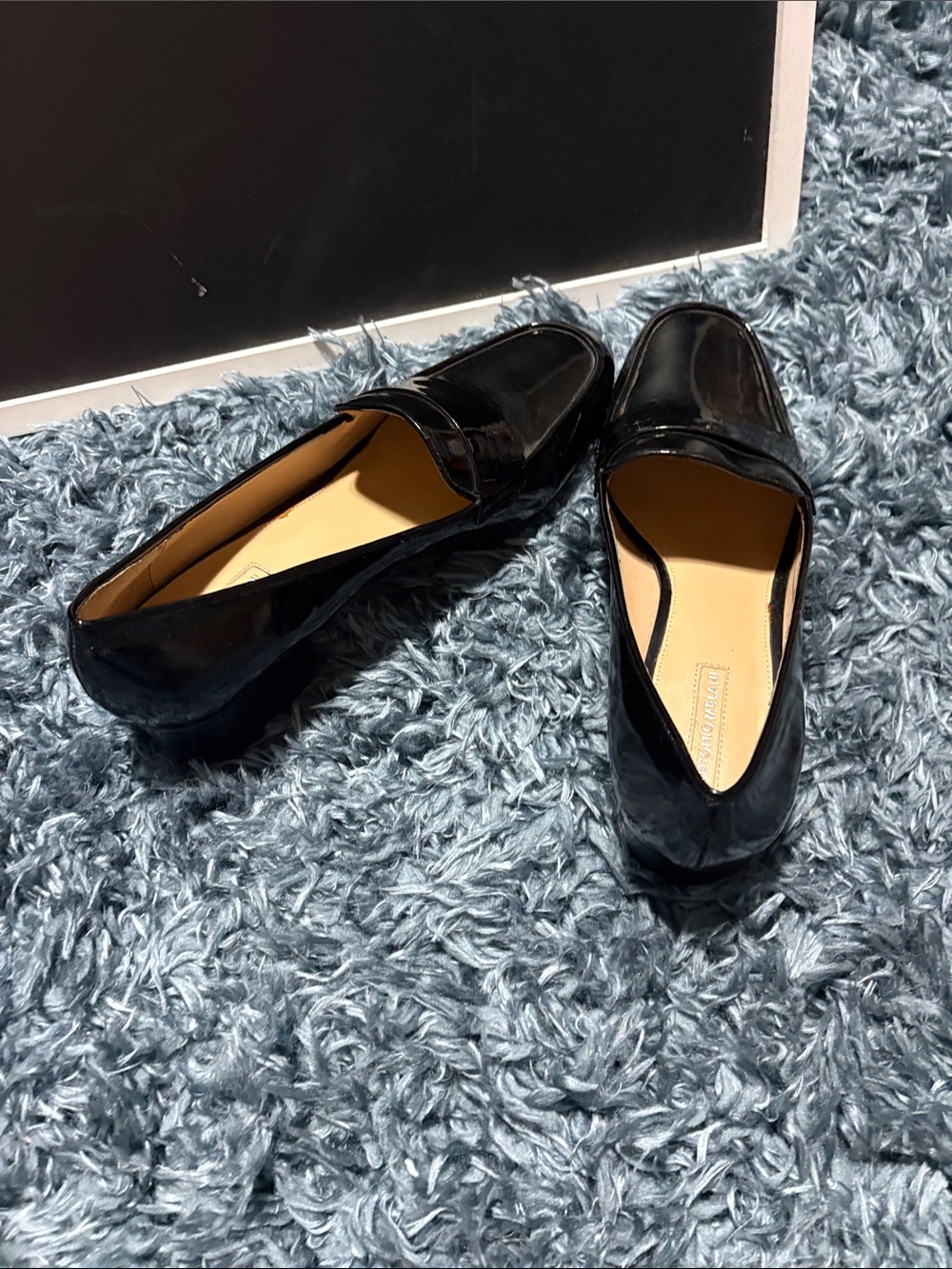Black Patent Leather Loafers - Women's Dress Loafers - Picture 3 of 7